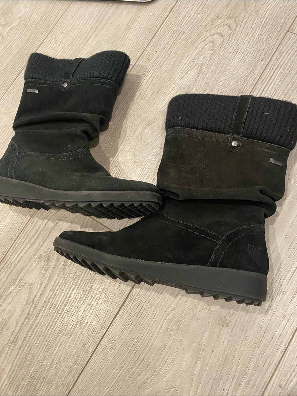 Black Women's Mid-Calf Suede Winter Boots - Brand: Cougar